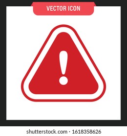Alert sign. Triangle alarm vector icon. 