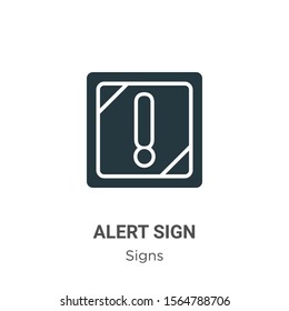 Alert sign vector icon on white background. Flat vector alert sign icon symbol sign from modern signs collection for mobile concept and web apps design.