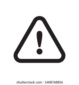 Alert Sign Vector Icon, Warning And Exclamation Symbol. Triangle With Rounded Borders And Exclamation Mark.