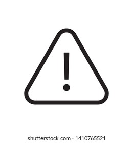 Alert sign vector icon, warning and exclamation symbol. Triangle with rounded borders and exclamation mark.