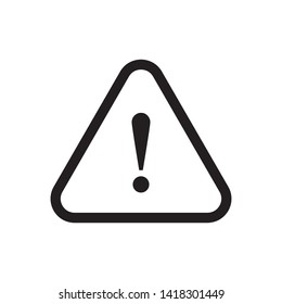 Alert sign vector icon, warning and exclamation symbol. Triangle with rounded borders and exclamation mark.