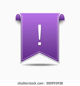 Alert Sign Violet Vector Icon Design