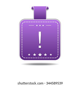 Alert Sign Violet Vector Icon Design