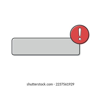 Alert sign with window information vector. Error system