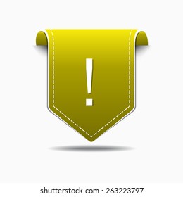 Alert Sign Yellow Square Button Icon