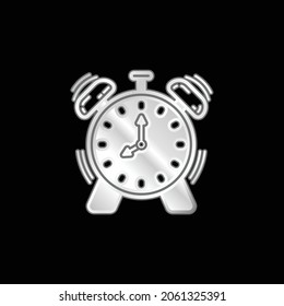 Alert silver plated metallic icon - Powered by Shutterstock - Get 15% off with code: PIKWIZARD15