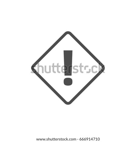Alert simple icon. Contour illustration.