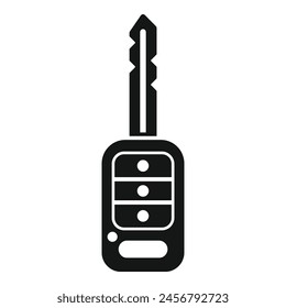 Vector simple de icono de llave inteligente de alerta. Inicio de acceso. Servicio de advertencia de código