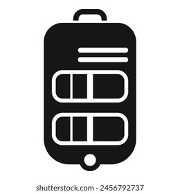 Alert Smart Key-Symbol Einfache Vektorgrafik. Fahrzeugzugang kontrollieren. Moderne Sicherheit