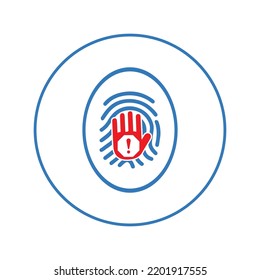 Alert spam scan finger icon | Circle version icon |