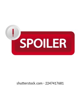 alert spoiler banner. Vector illustration. EPS 10. Vector illustration.