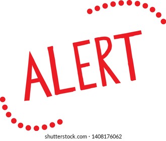 ALERT stamp on white background