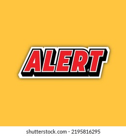 efecto de texto de etiqueta de alerta con estilo moderno y sencillo, utilizable para el logotipo o el título de campaña