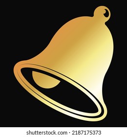 Alert and subscription web symbol. Golden alert symbol for internet