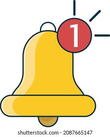 Warnsymbol. Glocke. Nachrichtensymbol.