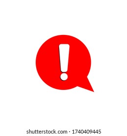 alert symbol isolated on white background, caution message