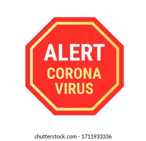 Alert Symbol with Novel Coronavirus - COVID-19 Icon as EPS 10 File
