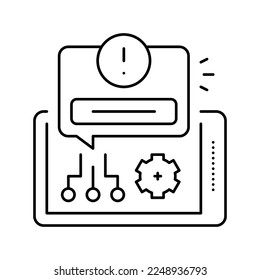 vector de icono de línea del sistema de alerta. señal del sistema de alerta. símbolo de contorno aislado ilustración negra