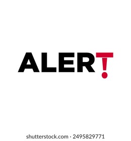 Alert text vector design template.alert warning design element
