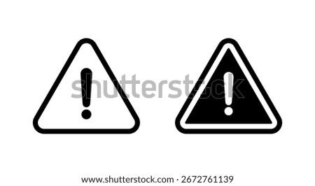 Alert triangle icon. Exclamation mark sign for danger and hazard warning
