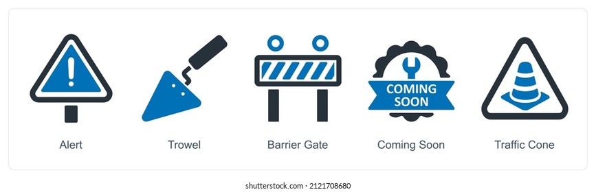 Alert And Trowel Icon Concept