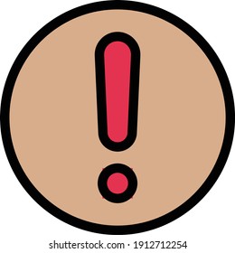 icono de línea de color de vector de alerta