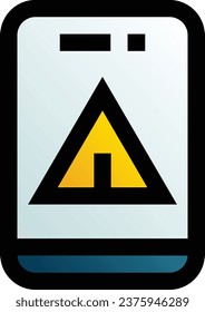 icono de diseño de vector de alerta para descarga. Eps