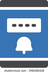 icono de color de glifo vector de alerta