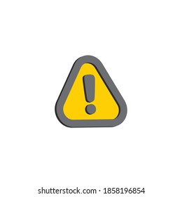 Alert Vektorsymbol 3d Stil. Dreieck mit Ausrufezeichen.
