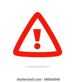 Alert vector icon. Vector illustration flat design.