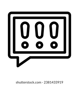 icono de vector de alerta sobre fondo blanco