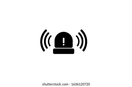 alert vector icon, signal symbol, black colour icon vector in white background 