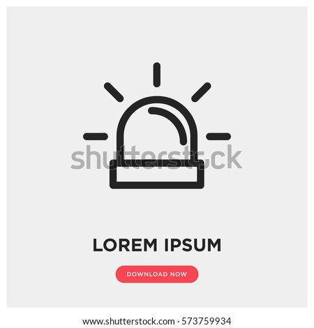 Alert vector icon, signal symbol. Modern, simple flat vector illustration for web site or mobile app