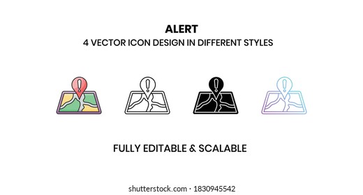 Vektor-Vektorgrafik-Symbole mit unterschiedlicher Stilrichtung anzeigen