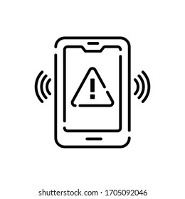 Alert vector illustration. Technology & Smart Working symbol line icon. 
