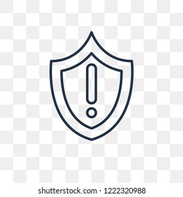 Alert vector outline icon isolated on transparent background, high quality linear Alert transparency concept can be used web and mobile