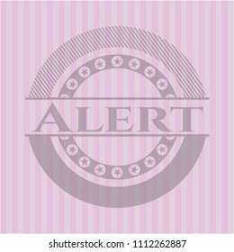 Alert vintage pink emblem