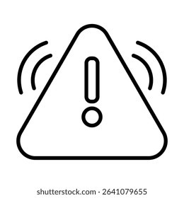 Alert warning attention caution sign with exclamation symbol in triangle outline vector illustration for emergency danger notification safety message.