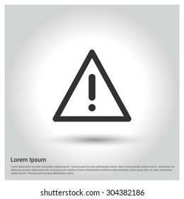 Alert warning icon. Circle concept Shadow web buttons. vector illustration. Flat design style