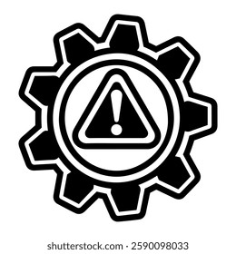 Alert or warning risk management icon vector.