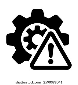 Alert or warning risk management icon vector.