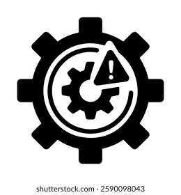 Alert or warning risk management icon vector.