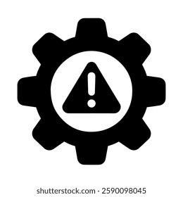 Alert or warning risk management icon vector.