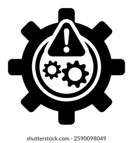 Alert or warning risk management icon vector.