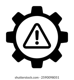 Alert or warning risk management icon vector.