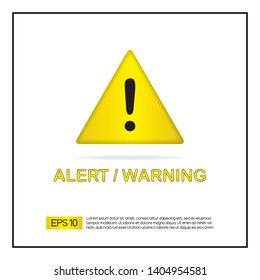 Alert / warning sign. Exclamation mark inside a triangle sign. EPS 10 vector.