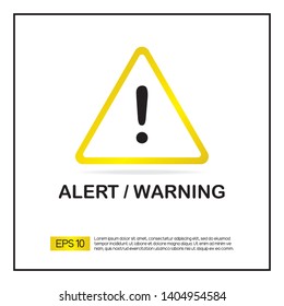 Alert / warning sign. Exclamation mark inside a triangle sign. EPS 10 vector.