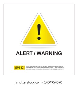 Alert / warning sign. Exclamation mark inside a triangle sign. EPS 10 vector.