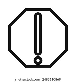alert warning spam octagon icon mark in filled style