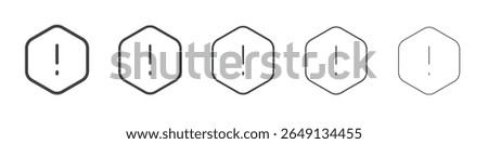 alert warning spam octagon icon outline ilustration vector symbol
